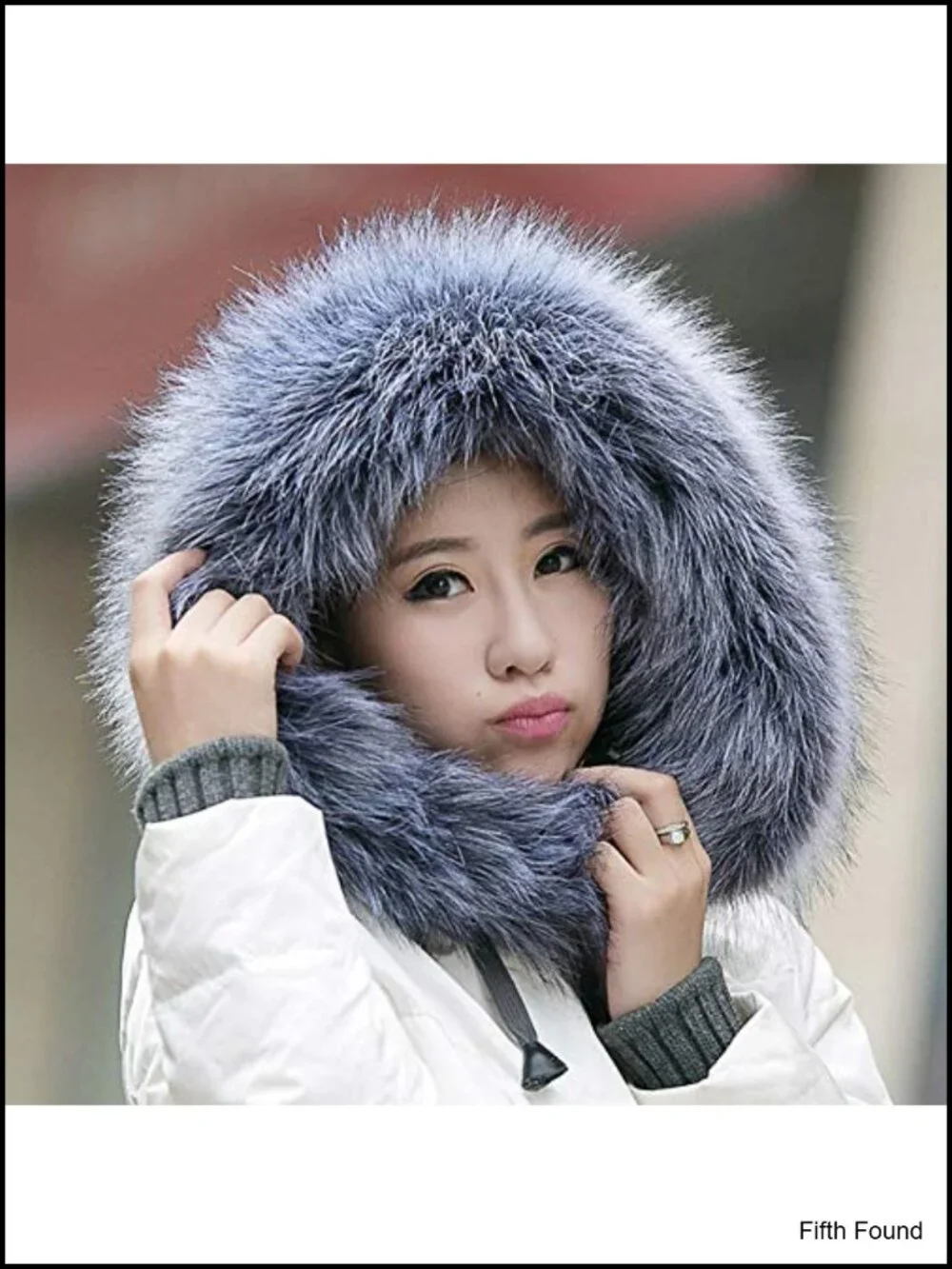 Faux Fur Hood Trim Replacement Collar Detachable Scarf Wrap Coat Jacket